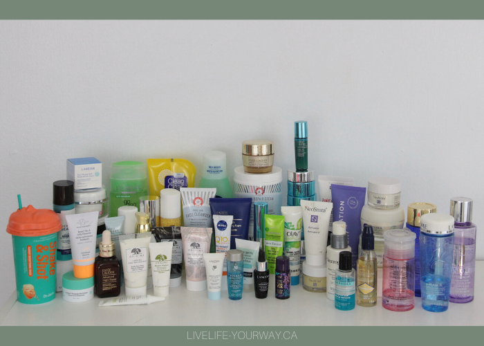 Skincare collection photo drugstore and high end