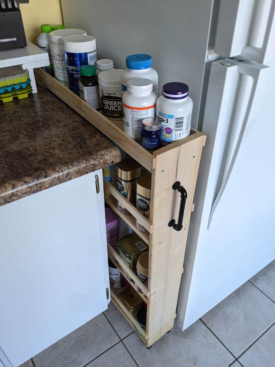 DIY Roll Out Pantry - Beverage pantry